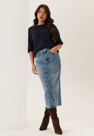 Denim Midi Skirt