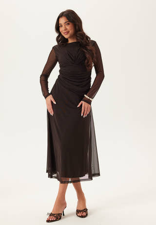 Drapy Twist Mesh Dress