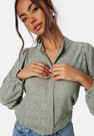 Long Sleeve Button Blouse