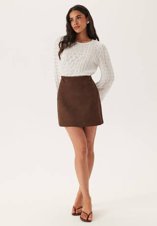 Faux Suede Mini Skirt