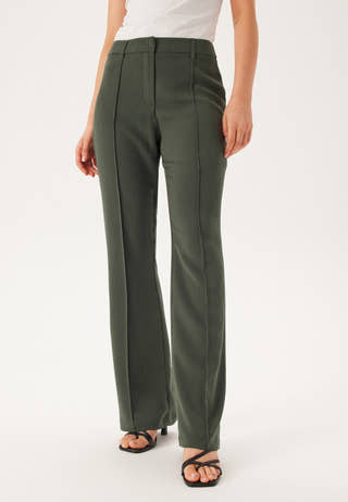 Flared Structured Suit Trousers