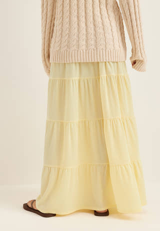 Flounce Maxi Skirt