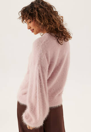 Fluffy Knitted Pearl Cardigan