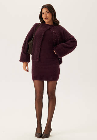 Fluffy Knitted Short Dress