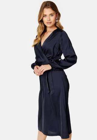 Gisele Satin Midi Dress