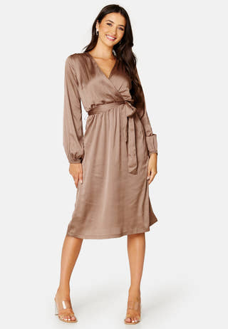 Gisele Satin Midi Dress
