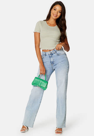 Hallie striped rib top
