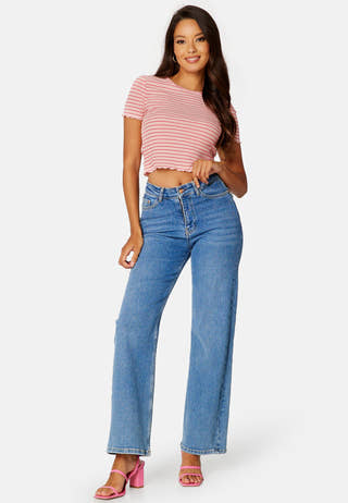 Hallie striped rib top