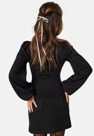 Balloon Sleeve Puff Top