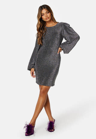 Puff Sleeve Sparkling Dress