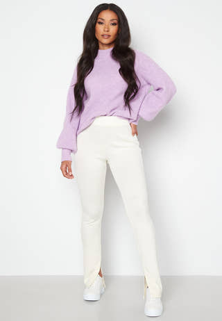 Ilse fine knitted slit pants