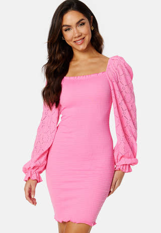 Square Neck Smock Dress