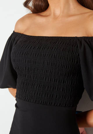 Jenni off shoulder puff sleeve dress