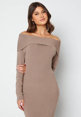 Josie knitted off shoulder dress