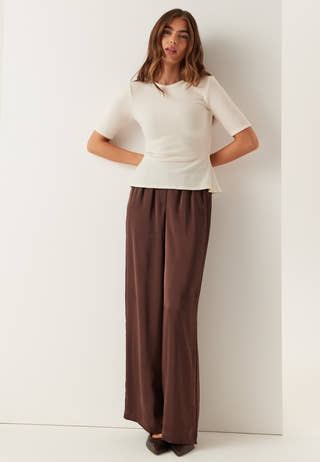 Knitted Peplum Top