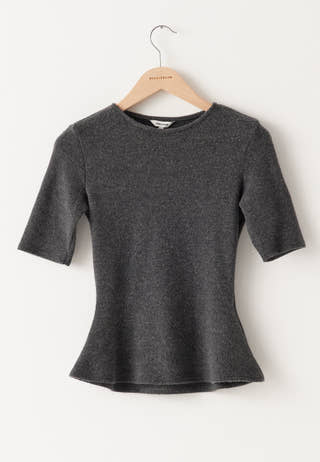 Knitted Peplum Top