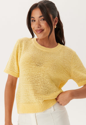 Knitted Short Sleeve Sweater