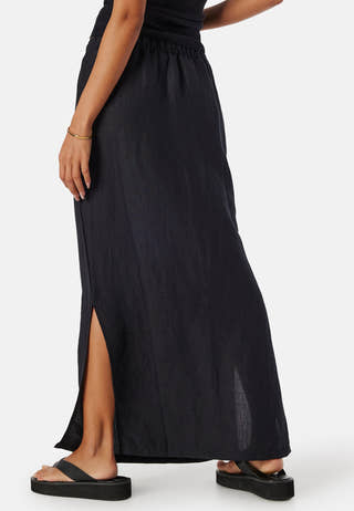Linen Blend Maxi Skirt