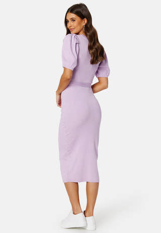 Linnelle knitted puff sleeve dress