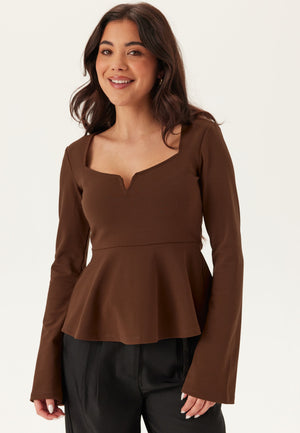 Long Sleeve Peplum Top
