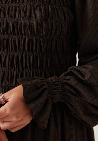 Structure Long Sleeve Midi Dress