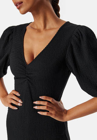 Structure Puff Sleeve Dress