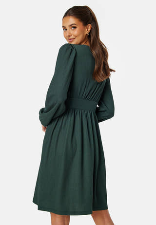 Structure Button Short Dress