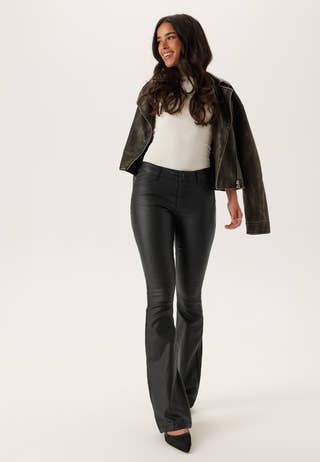 Low Waist Push-up Coated Jeans