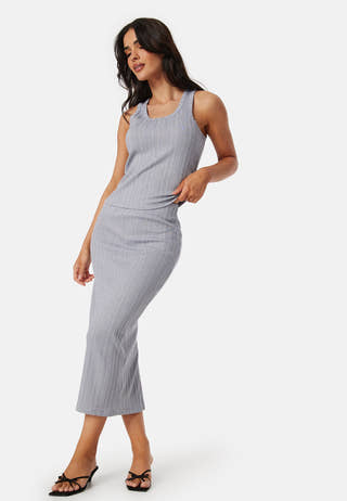 Sparkling Rib Midi Skirt
