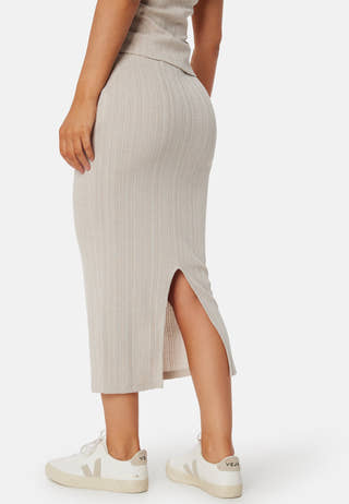 Sparkling Rib Midi Skirt