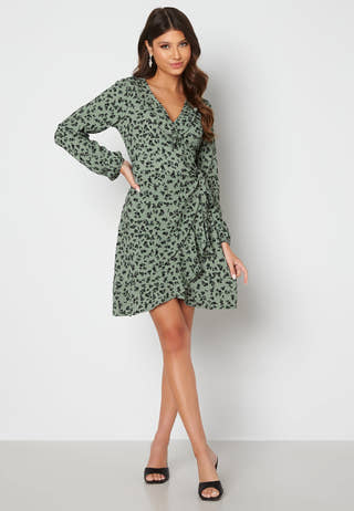 Miriam flounce wrap dress