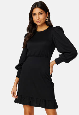 Puff Sleeve Flounce Dress