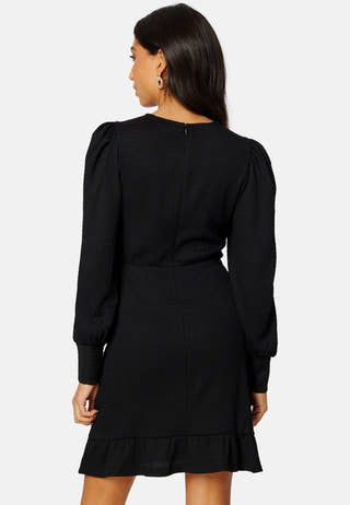 Puff Sleeve Flounce Dress