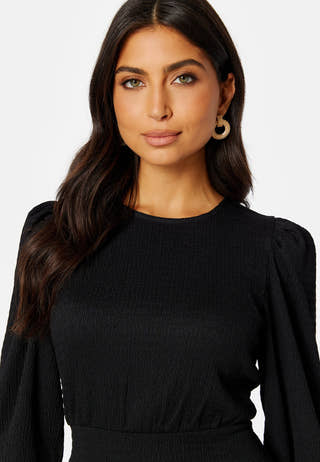 Puff Sleeve Flounce Dress