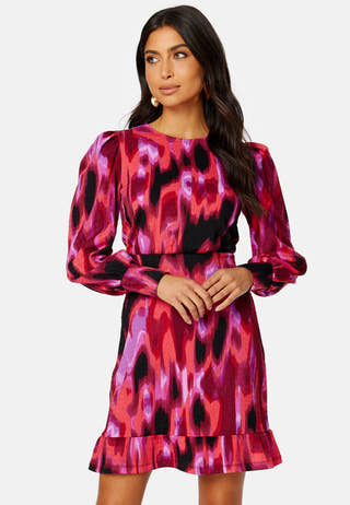 Puff Sleeve Flounce Dress