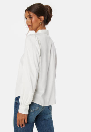 Satin Puff Sleeve Shirt