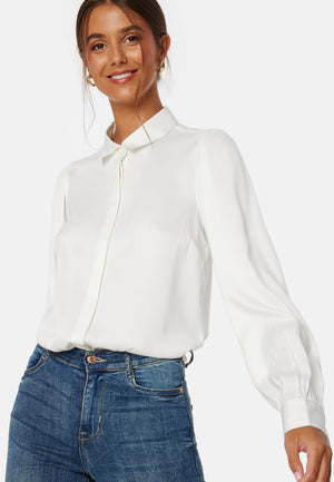 Satin Puff Sleeve Shirt