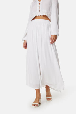 Viscose Crepe Maxi Skirt