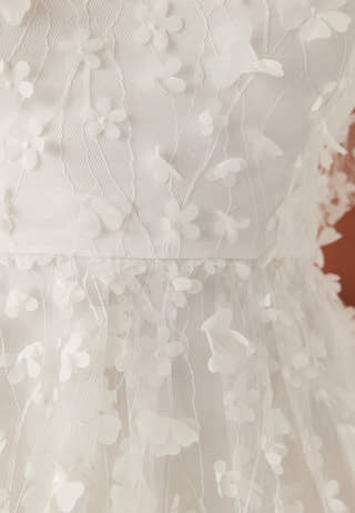 3D Floral V-neck Dress