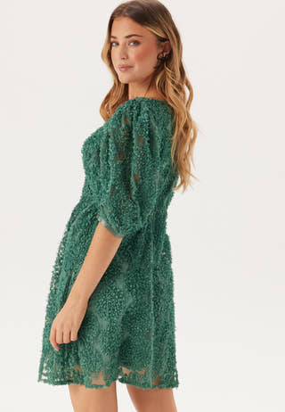 3D Puff Sleeve Dress
