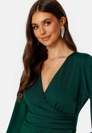 Wrap Stretchy Midi Dress