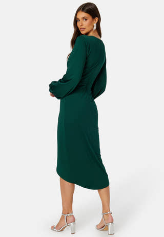 Wrap Stretchy Midi Dress
