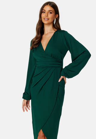 Wrap Stretchy Midi Dress