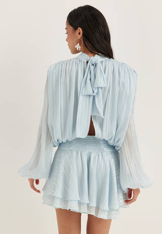 Bow Jacquard Short Dress