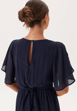 Butterfly Sleeve Chiffon Gown