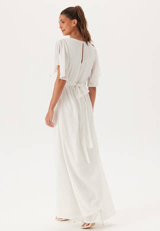 Butterfly Sleeve Chiffon Gown