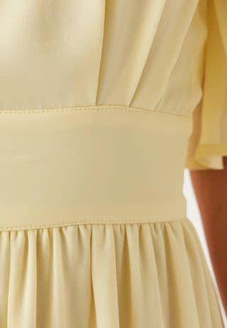 Butterfly Sleeve Chiffon Gown
