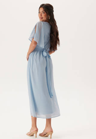 Butterfly Sleeve Midi Dress