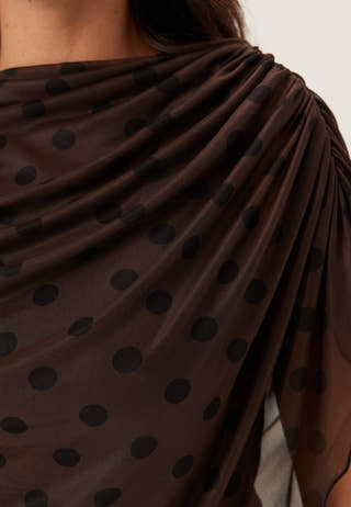 Cape Mesh Ankle Dress