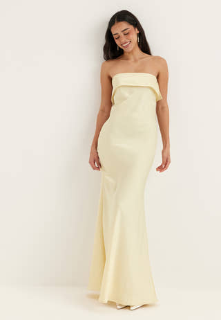 Cape Satin Maxi Dress